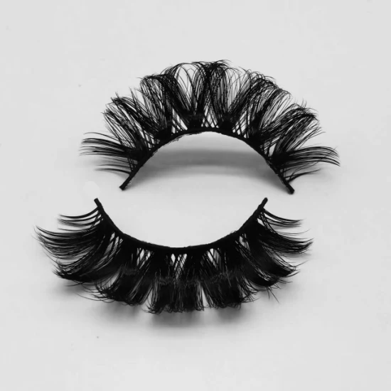 High Quality Wholesale Eyelashes 16mm 18mm 20mm 22mm 25mm Lashes 3D 5D 6D 10d Full Strip Fluffy Curly Thick Messy Mink Lashes