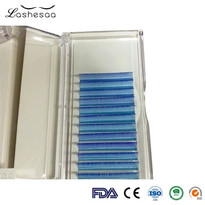 Mengfan China Hybrid Volume Lashes Manufacturer Individual Blue Eyelash Extension Colored Korea Fiber Eyelash Lashes Extension Ombre Color Eyelashe Extension