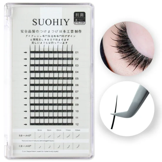 Wholesale Custom Box Fairy Eyelash Extensions Soft Mink Premade Wispy Spikes Lashes